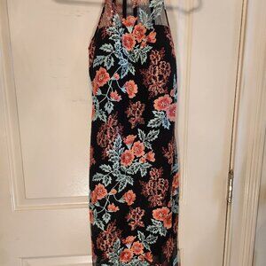 Guess Women's Floral Embroidered Lace Midi Dress